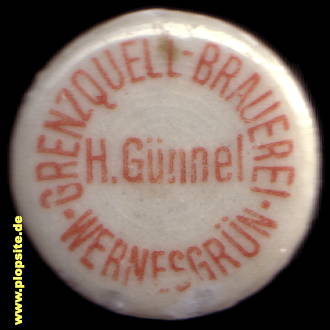 Bügelverschluss aus: Grenzquell-Brauerei H. Günnel, Wernesgrün, Steinberg-Wernesgrün, Deutschland