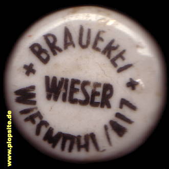 BŸügelverschluss aus: Brauerei Wieser, Wiesmühle / Alz, Wiesmühl, Engelsberg, Deutschland