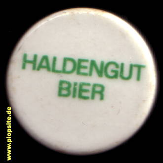 Picture of a ceramic Hutter stopper from: Haldengut Brauerei, Winterthur, Winterthour, Vitudurum, Switzerland