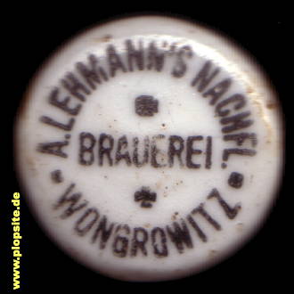 BŸügelverschluss aus: Brauerei Lehmanns Nachfolger, Wongrowitz, Wągrowiec, Eichenbrück, Polen