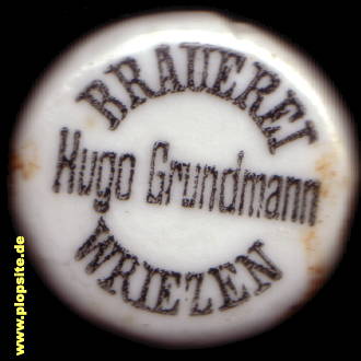 Bügelverschluss aus: Brauerei Hugo Grundmann, Wriezen, Wrietzen, Deutschland