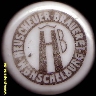 Bügelverschluss aus: Heuscheuer-Brauerei, Wünschelburg, Radków, Hrádek, Radkov, Polen