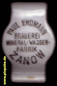 BŸügelverschluss aus: Brauerei und Mineralwasserfabrik Paul Erdmann, Zanow, Sianów, Polen