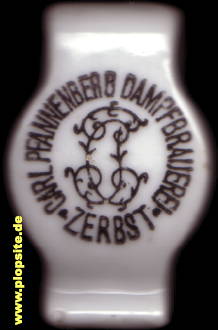 Picture of a ceramic Hutter stopper from: Dampfbrauerei Carl Pfannenberg, Zerbst / Anhalt, Germany